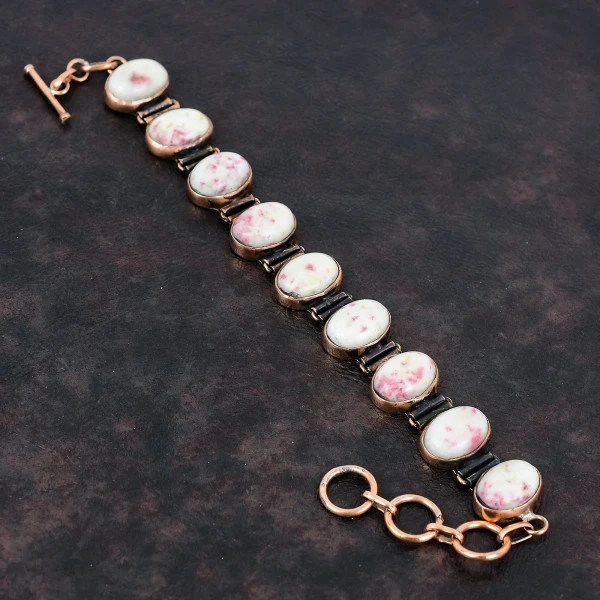 Cinnabar Gemstone Bracelet Very Pretty Copper Bracelet Adjustable Chain Bracelet