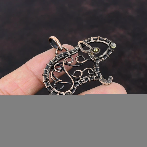 Copper Wire Wrapped Pendant Handmade Brand New Rat Pendant Wire Wrapped Jewelry
